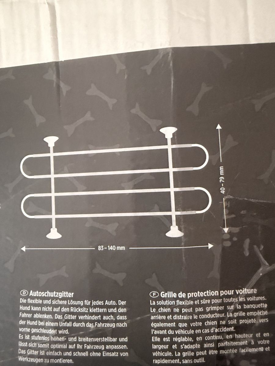Cages, transport & sécurité: Autoschutzgitter Freezack einstellbar 83-140mm – Neuf avec emballage d'origine à Nussbaumen TG par dusty09 1