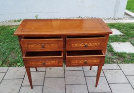 Antik kleine Kommde Biedermeier Stil Nussbaum Furnier Holz