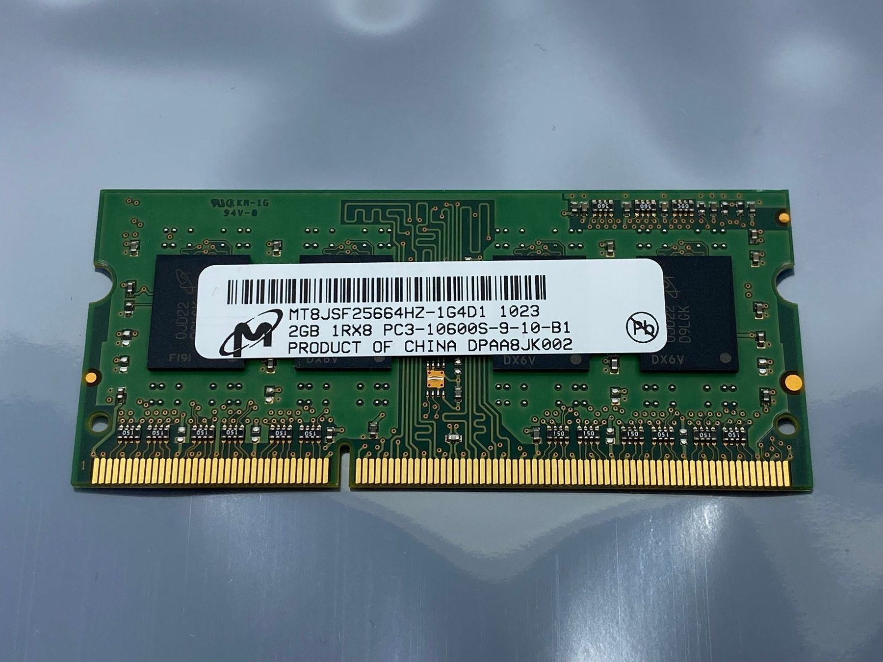 Memoria / RAM: 2GB 1Rx8 PC3 10600S Notebook Memory Modul – Usato da Langwiesen venduto da Restposten-24 1