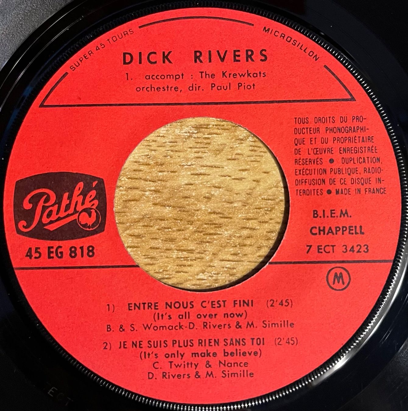 Schallplatten: DICK RIVERS - DICK – Gebraucht aus Bussigny von vinyl-pas-cher 3