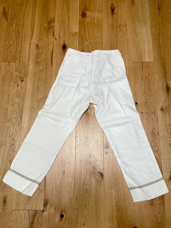 Pantaloni: Pantacourt en lin Blanc du Nil – Usato da La Forclaz VS venduto da ros_wb8b 1