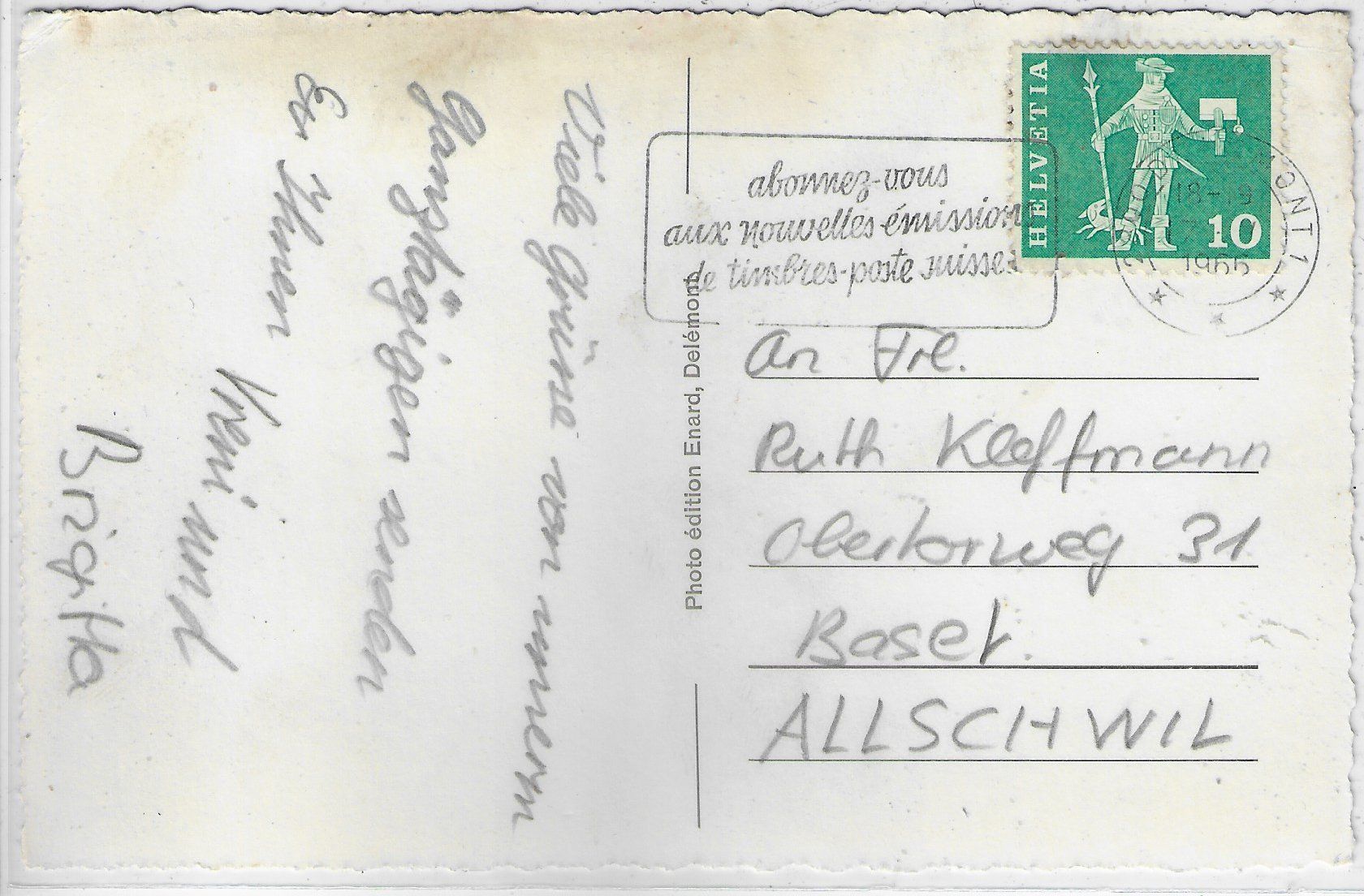 Cartoline postali: St. Ursanne - Vue generale – Usato da Ettingen venduto da Kartenplanet 1