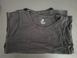 H&M Basic Organic Baumwolle Unterhemd, Gr. 146/152, 2er Pack