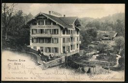 Spiez, Pension Erika mit Anlagen aus der