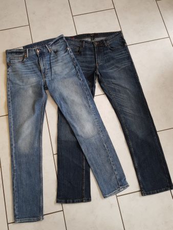 2 Paar neuwertige Jeans Gr. 31/32, H+M, Gr. 30/32 SMOG, slim