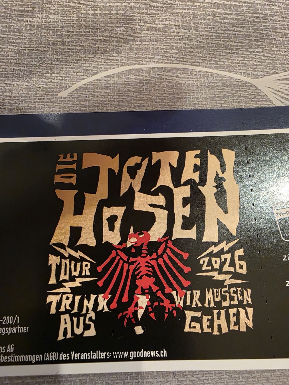 Biglietti: DIE TOTEN HOSEN- Ticket Letzigrund – Nuovo e nell'imballaggio originale da Oberwangen b. Bern venduto da Loop_