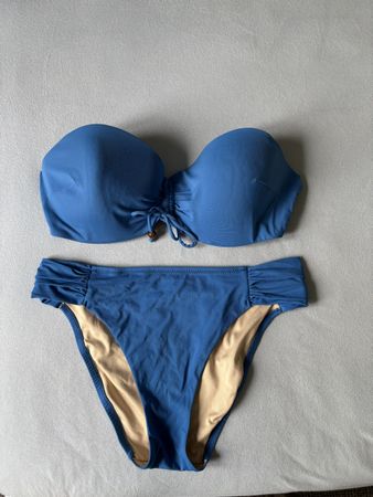 Bikini, Marie Jo, blau, Höschen: Gr 38, BH: Gr 80C