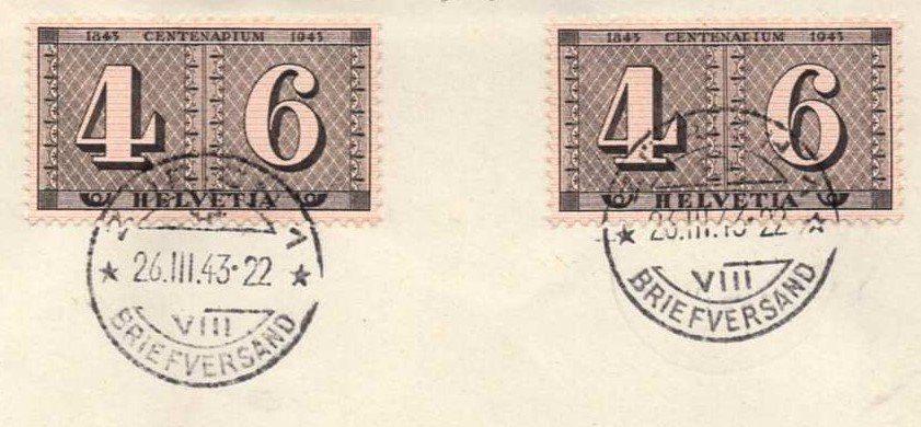 Tous les timbres: ZÜRICH 26.III.43 – D'occasion à Aarau par kufi44 1