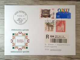 TR51 Enveloppe + Timbre Suisse 1996