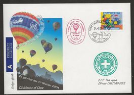 Ballon Brief Schweiz  2004 Château-d'Oex  Luftpost