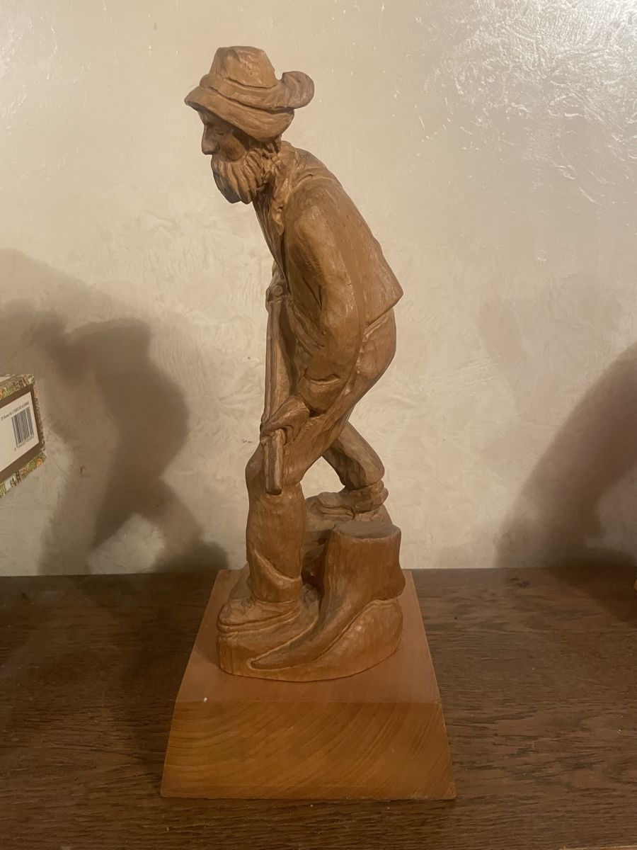 Skulpturen & Statuen: Statuette Chasseur Sculptée en Bois – Gebraucht aus Vallamand von Bricbracbroc82 3