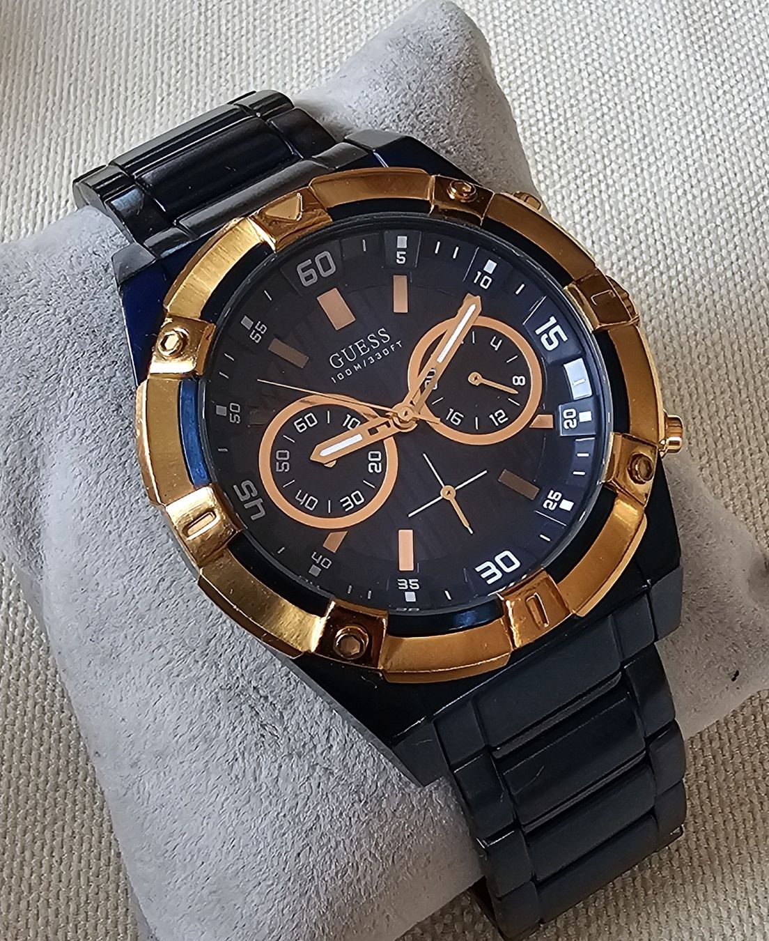 Guess Orologi: GUESS Chronograph mit Box elegante Herrenuhr 45mm – Usato da Speicher venduto da Lemore 2