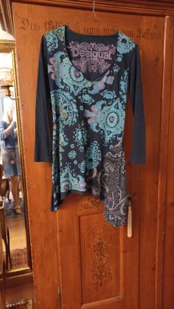 Desigual Langarmshirt blau mit Muster gebraucht Zustand