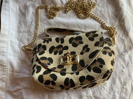 Umhaengetaeschchen echt Leder Leopardenprint