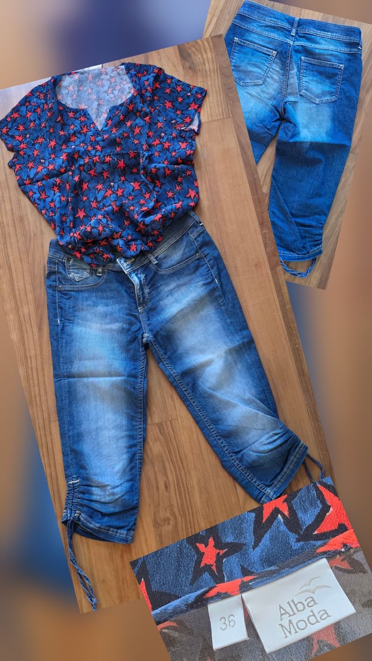 Kleiderpakete: Set Shirtbluse & Jeanshose  – Neu (gemäss Beschreibung) aus Widnau von Schurlibua