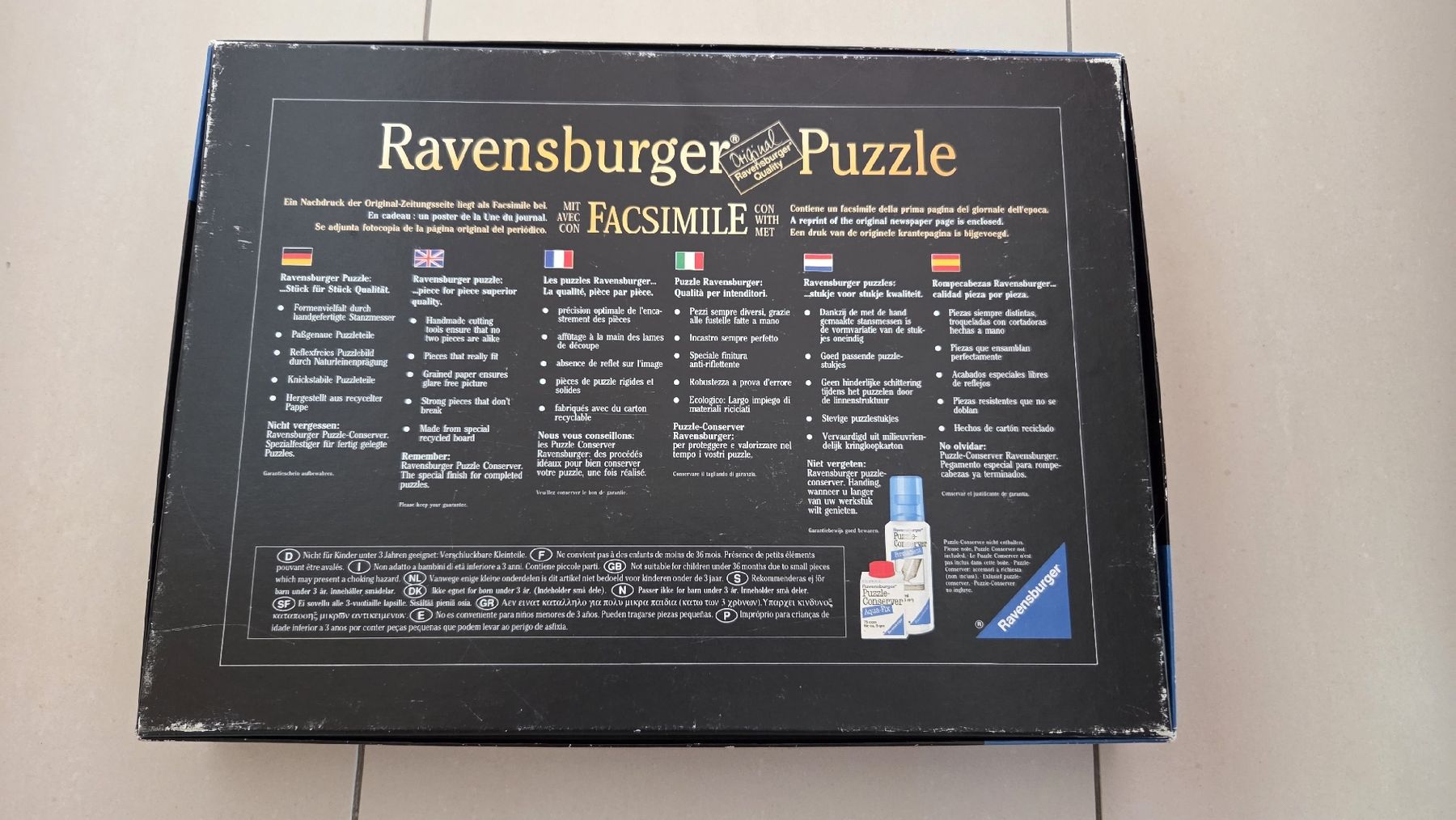 Ravensburger Puzzle: Puzzle Ravensburger 1500 pce – Usato da Le Pâquier-Montbarry venduto da Gruyere77 1