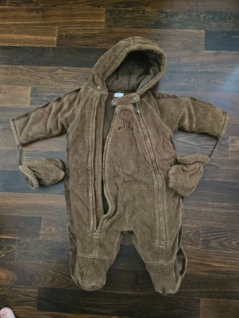 Brown Baby Fleece Snowsuit 9m 74cm