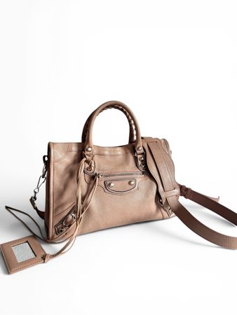 BALENCIAGA Chevre Gold Metallic Edge Hardware Tasche