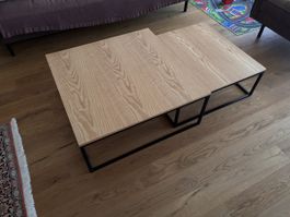 Couchtisch Holzmetall 2er Set neuwertig