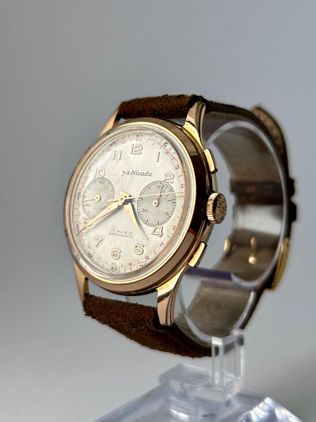 Nivada Orologi: Vintage Stima-Nivada Oversized Chronograph 38mm Landeron 149 – Usato da Vevey venduto da Vintage_Analog_Goods 5
