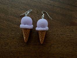 Sommerliche Ohrringe: Glace🍦in Lila