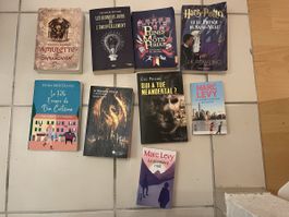 Lot 9 romans variés : Harry Potter, Marc Levy, …