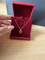18K Gold & Diamant Herz-Halskette – Made in Italy – Neu