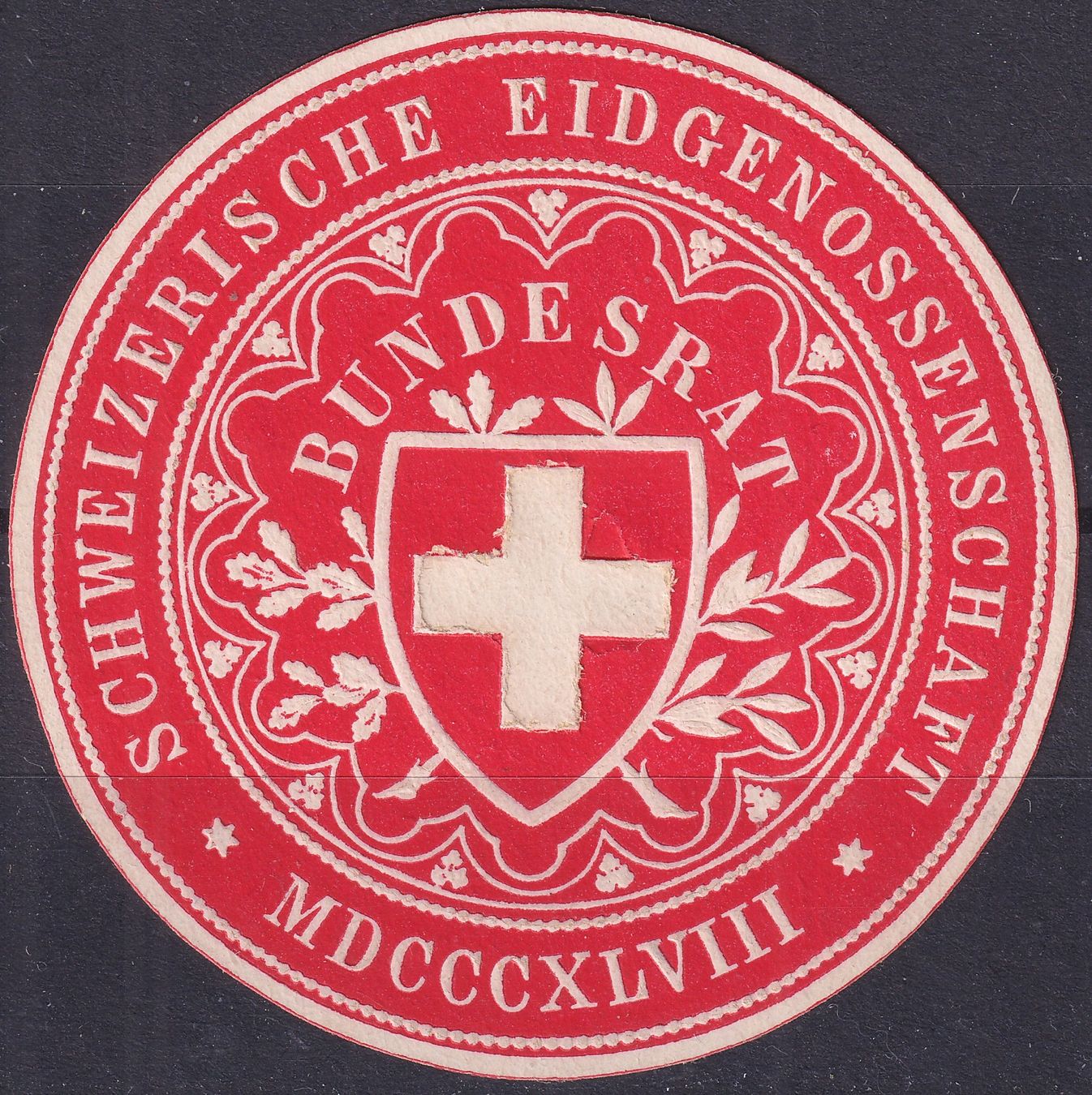Tutti i francobolli: 1848, BUNDESRAT VIGN. Schweizerische Eidgenossenschaft (ROT) – Usato da Sursee venduto da Luzernerraute