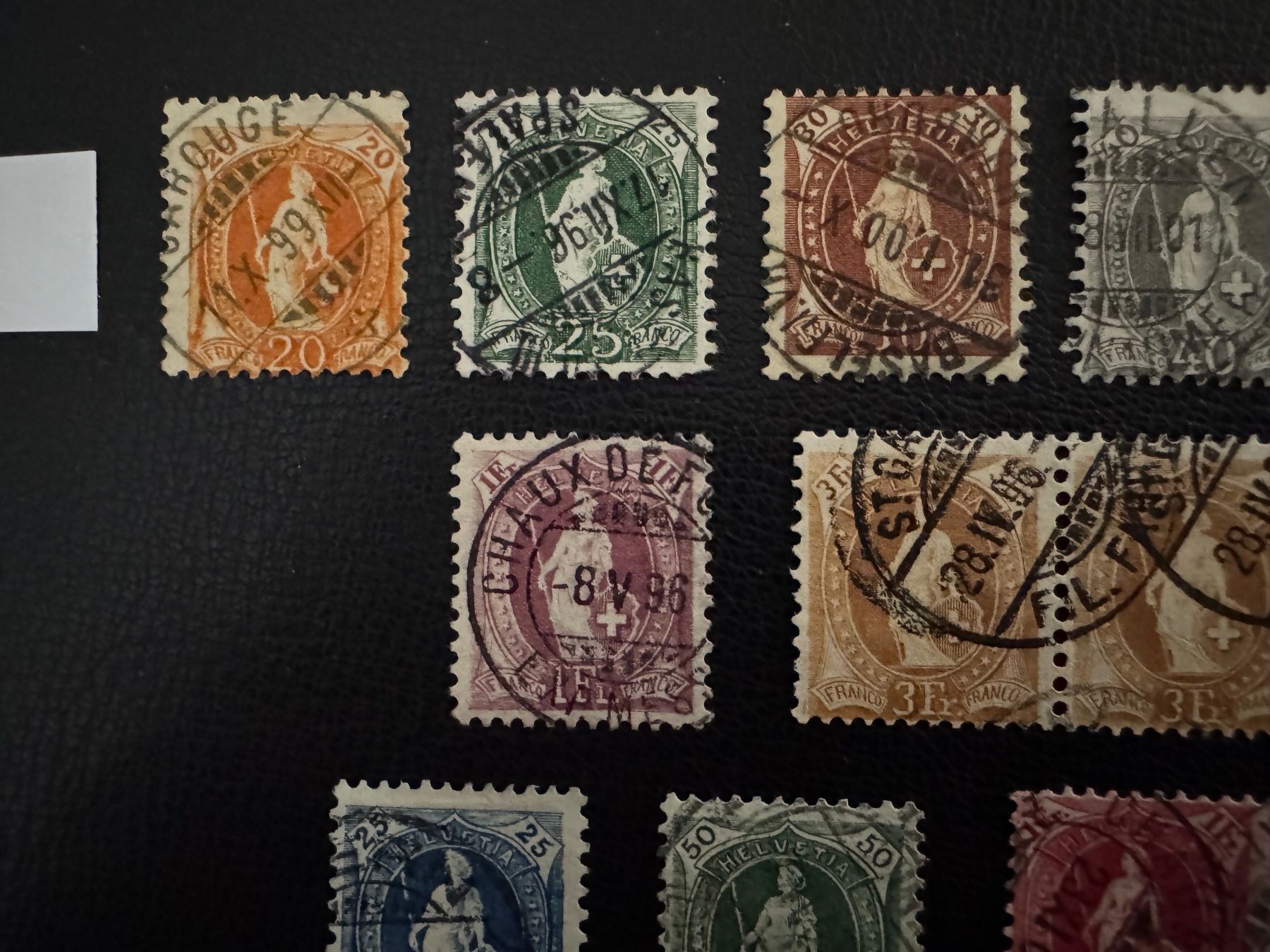 Alle Briefmarken: Stehende Helvetia mit Kontrollzeichen, Typ D/E/F, gestempelt – Gebraucht aus Stallikon von HILDECH1 2