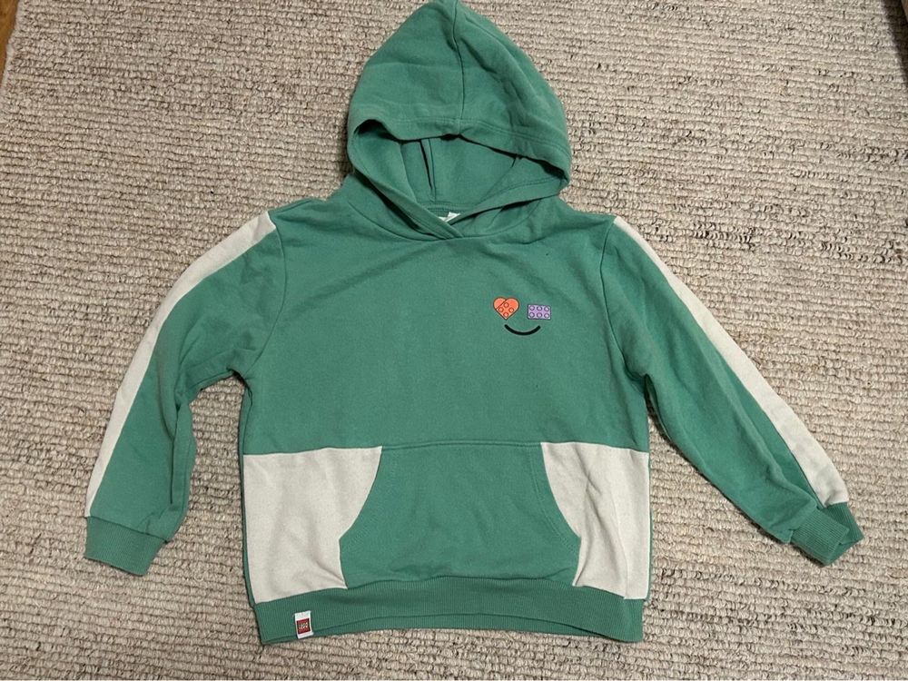 Grüner Kapuzenpullover Gr. 110 116 Hoodie H&M LEGO 4-6 Jahre 1