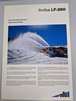 Original Prospekt Rolba LF-260 Schneefräse Pistenfahrzeug