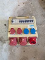 Stromverteiler / Baustromverteiler 400V mit FI und Sicherung