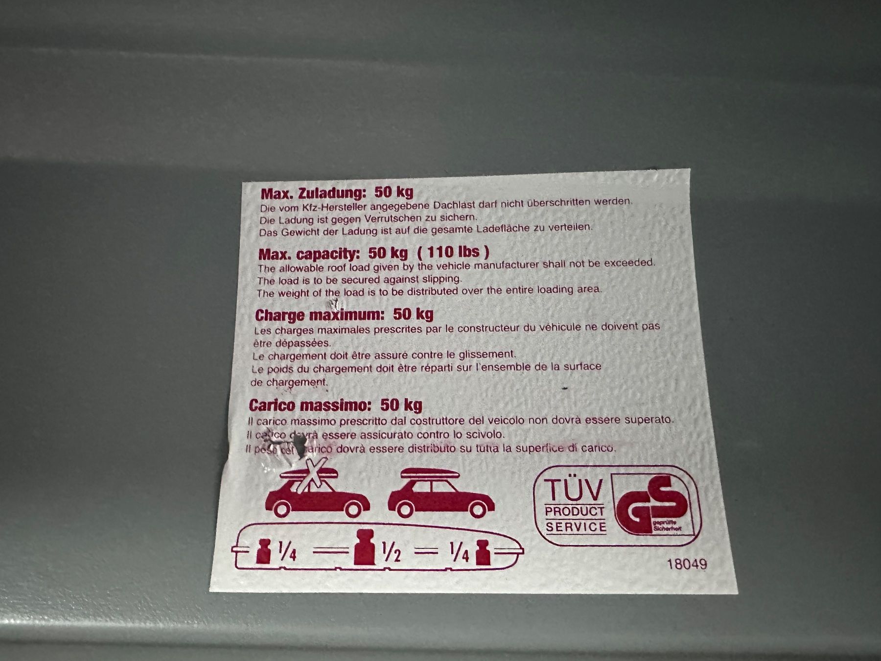 Barres de toit: Dachbox mit THULE Dachträger – D'occasion à Engelburg par Shantaram01 1