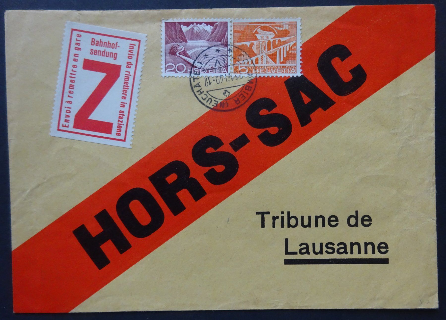 Alle Briefmarken: 2 Briefe 'Bahnhofsendung Z' (entspr. Vignette) – Gebraucht aus Watt von Oo2rup5 2
