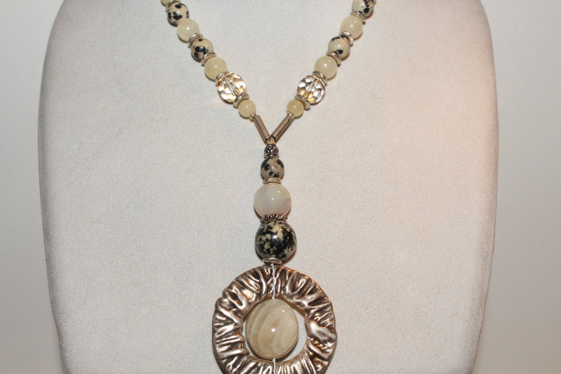 Catenine: Halskette Dalmatiner Jaspis/ gelbe Jade – Nuovo e nell'imballaggio originale da Kriens venduto da Wolly85 4