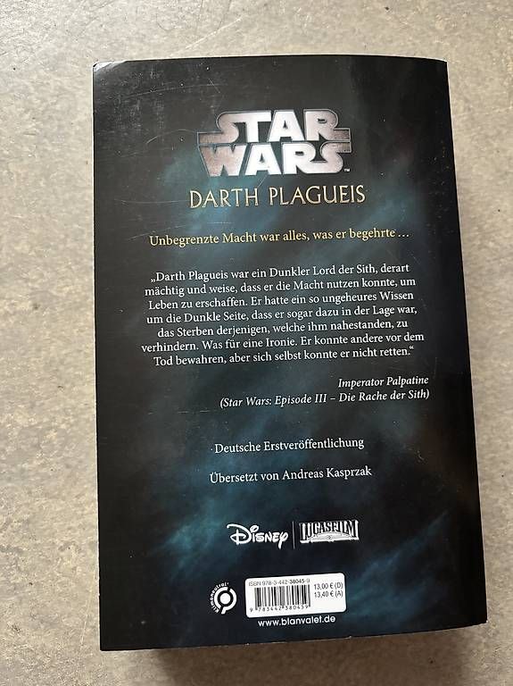 Libri: Star Wars Darth Plagueis – Usato da Belp venduto da nea_x58t 2