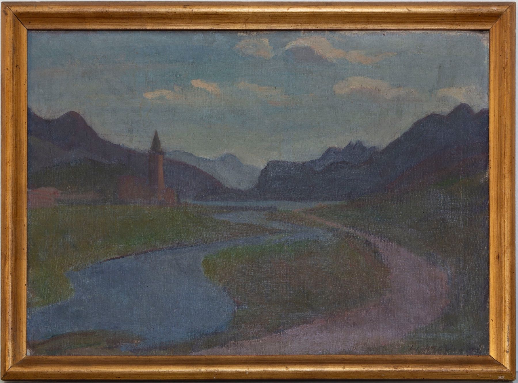 Gemälde: Hermann Meyer - Silsertal, 1923, Sils im Engadin – Gebraucht aus Basel von bigmbh 1