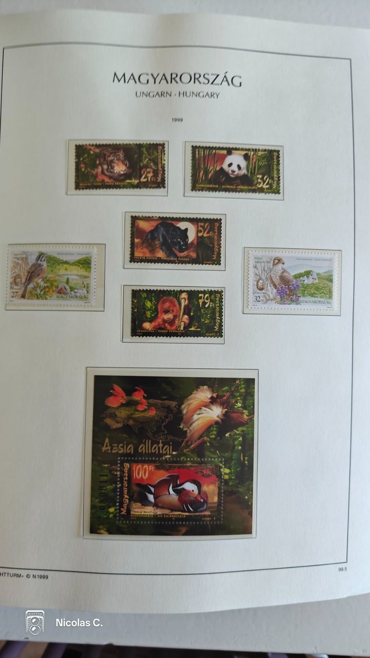 Alle Briefmarken: Timbres : collection Hongrie – Gebraucht aus Thônex von Jan-Nemar