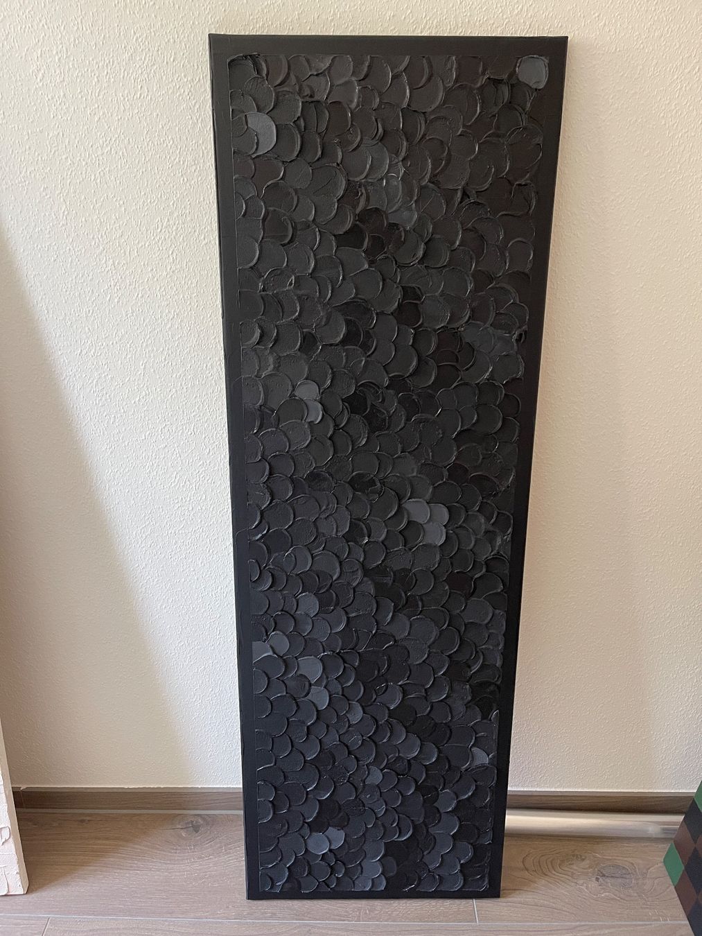 Dipinti: Handgemachtes, strukturiertes Leinwandbild in schwarz – Nuovo (secondo la descrizione) da Allschwil venduto da xgu_7z5k