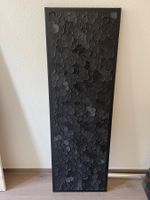 Handgemachtes, strukturiertes Leinwandbild in schwarz