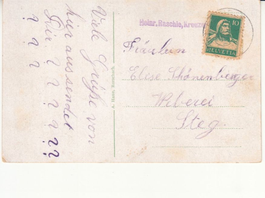 Cartoline postali: Wattwil Kreuzegg 1928 – Usato da Bürglen TG venduto da StampGraf 1