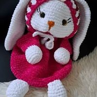 Osterhase, Hase, Kaninchen, Plüschtier, Amigurumi, Täschchen