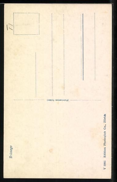 Cartoline postali: AK Brissago, Ortspartie mit Kirche – Usato da Berlin venduto da bartko-reher 1