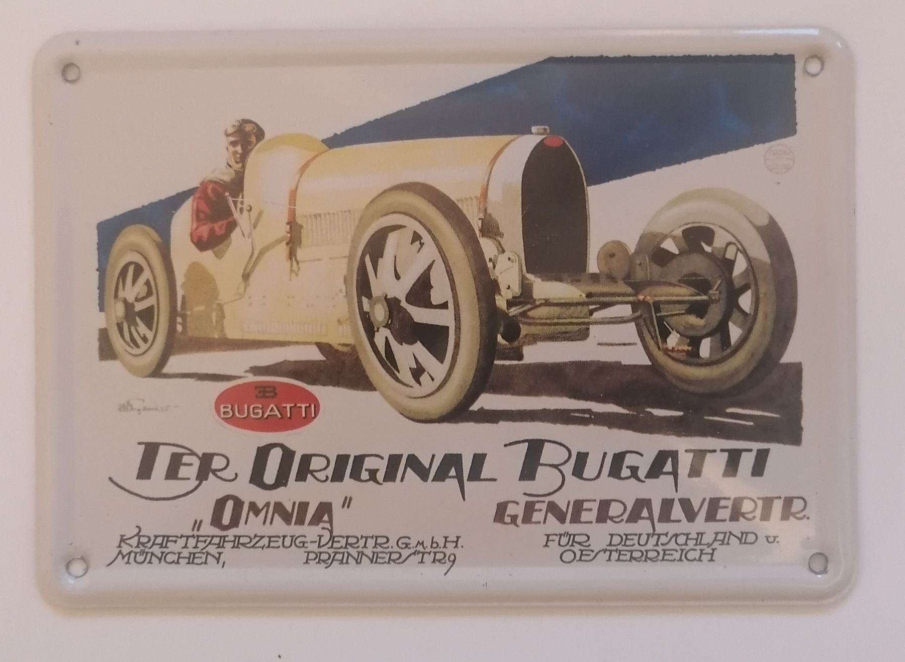 Bugatti Insegne: Blechlschild  Bugatti 14,5 x 10cm – Usato da Schwarzenegg venduto da musi09