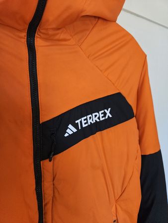 Adidas Terrex Jacke orange schwarz Grösse S Primaloft