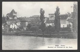 Aarau Stadtteil mit Schloss an der Aare