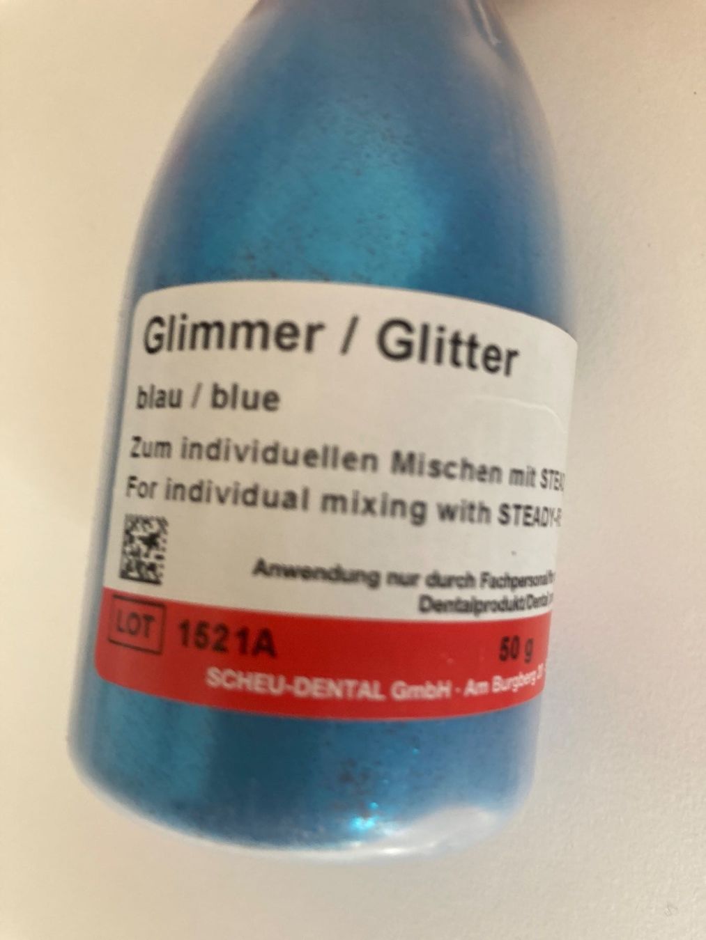 Attrezzature mediche: Scheu STEADY-RESIN Polymer, Glimmer, blau, Silber, neu – Nuovo e nell'imballaggio originale da Kaltbrunn venduto da Silberkiste 2