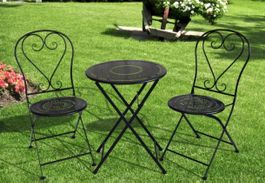 3-teiliges Metall Retro-Stil Bistro-Set