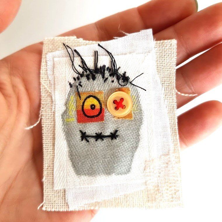Spille & Fermagli: Zombie Moderne, einzigartige Brosche Handgenäht ✨ – Nuovo e nell'imballaggio originale da Widnau venduto da Marakumba 1