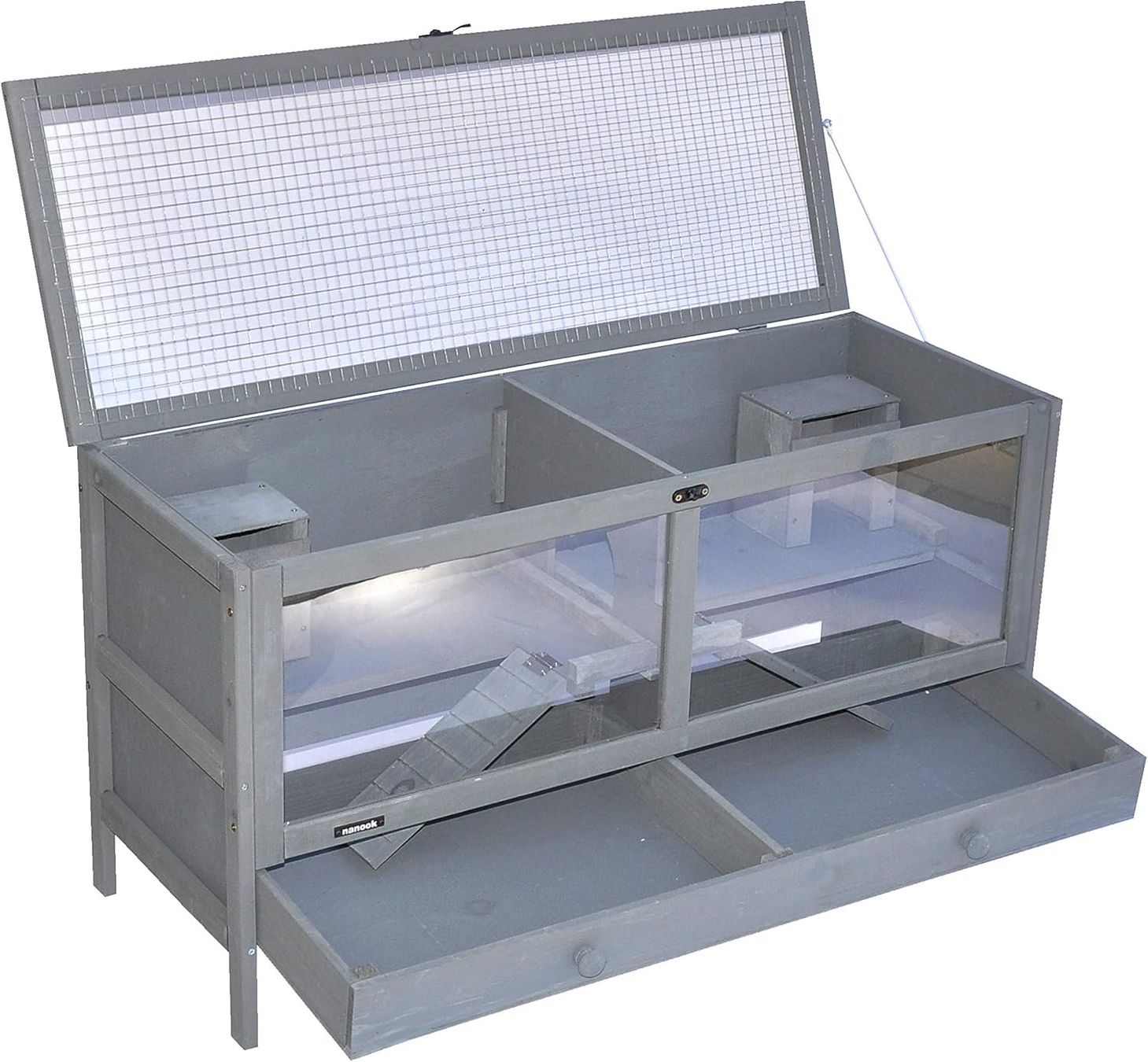 Gabbie, trasporto & Sicurezza: nanook Hamsterkäfig 92x38x48cm grau – Nuovo e nell'imballaggio originale da Bottighofen venduto da zaap 1